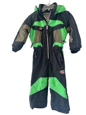 Obermeyer Extreme Explorer Green and Black Kids Snow/Ski Suit